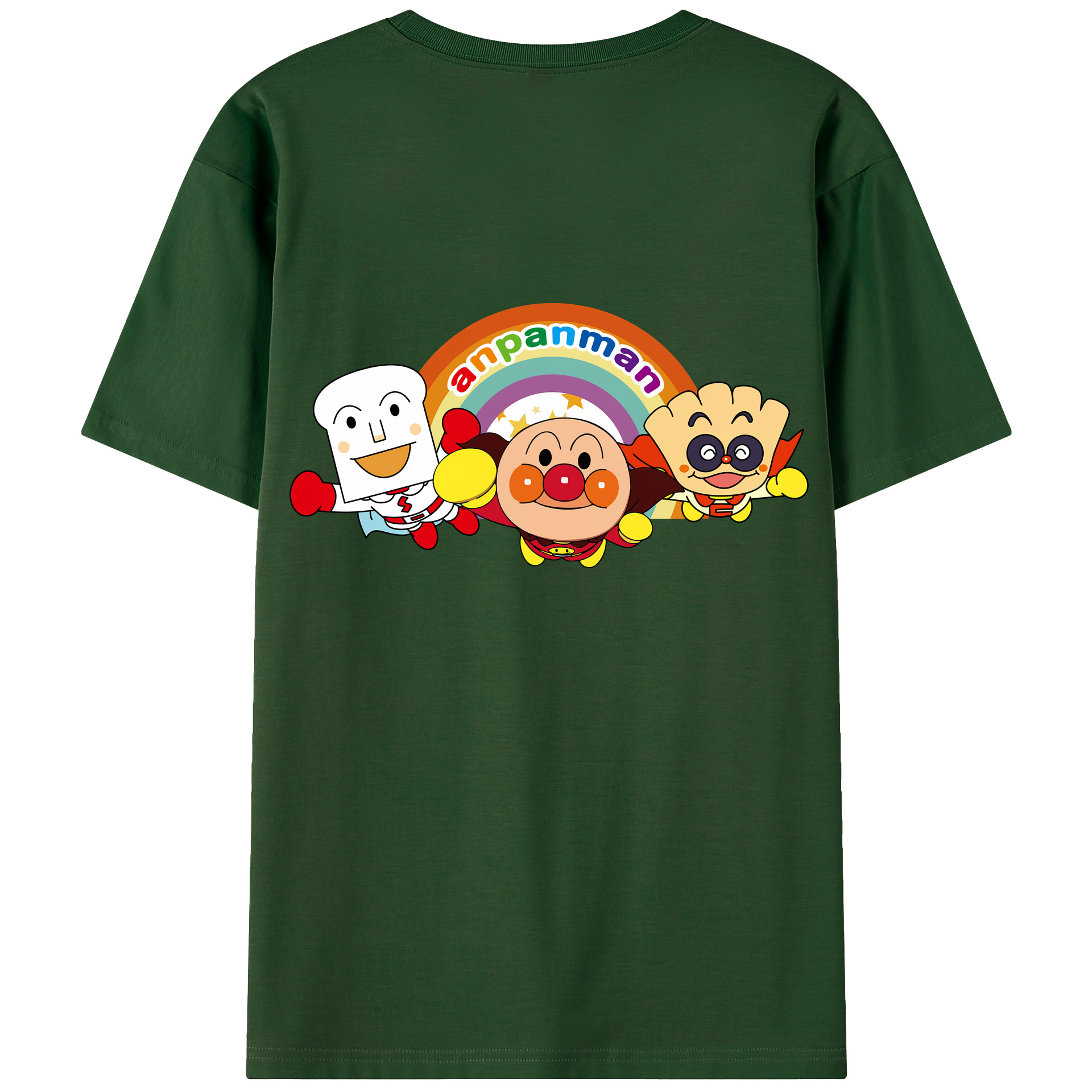 （画像用） アンパンマン Anpanman 綿100％半袖Tシャツ（背面プリント）